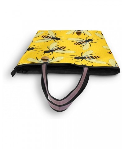 Yellow Bees Women Tote Bag Handbag Large Capacity Shoulder Bags $10.59 Shoulder Bags