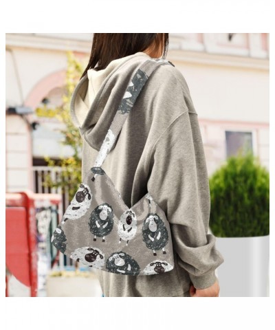 Women Boho Handbag Little Cute Panda Pink Cute Panda Vivid Panda Pink Heart Panda Cute Funny Sheep Black White Underarm Bag T...