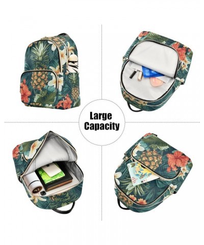 Mini Backpack Purse for Women, Wild Floral Leaf Travel Bag Casual Daypack Shoulder Bag Small $14.08 Backpacks