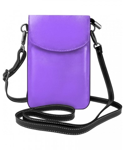 Solid Color Light Purple Leather Cross Body Flip Phone Bag With Detachable Shoulder Straps, Used For Travel, Dating, Holiday ...