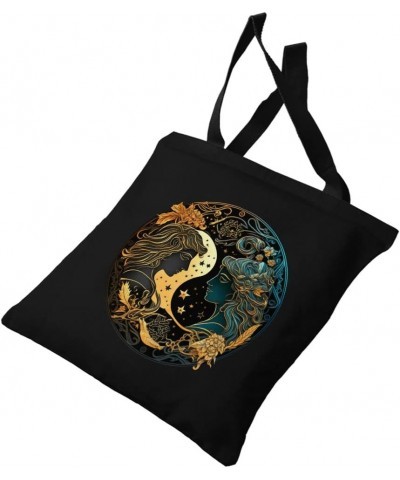 Gemini Canvas Tote Bag - Zodiac Gifts - Gifts for Gemini Navy $18.70 Totes