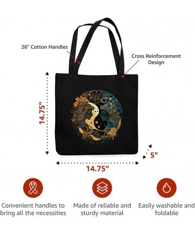 Gemini Canvas Tote Bag - Zodiac Gifts - Gifts for Gemini Navy $18.70 Totes