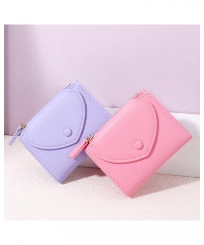 Small Wallets for Girls Kids Cute Slim Bifold Wallet Little Cash Pocket Card Holder Zipper Coin Purse for Women (Purple) Purp...