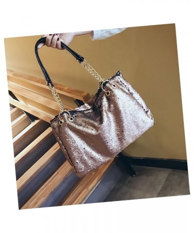 2pcs Large Capacity Chain Bag Reversible Tote Bags For Women Iridescent Purse Sparkly Tote Bag Versatile Khakix2pcs $13.87 Totes