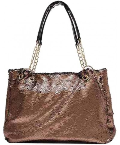 2pcs Large Capacity Chain Bag Reversible Tote Bags For Women Iridescent Purse Sparkly Tote Bag Versatile Khakix2pcs $13.87 Totes