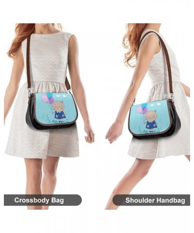 Printed Crossbody Bags Women City Leather Shoulder Bag Satchel Hobo Bags Trendy Bear Toy Car Color6 $28.49 Hobo Bags