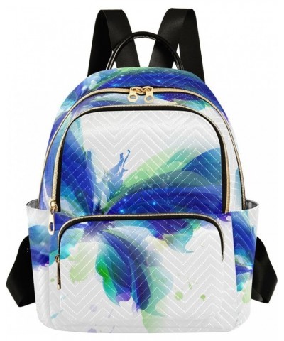 Small Backpack for Women Travel Bag Abstract Blue Butterfly Daypack Purse Fashion Shoulder Bag Rucksack Medium B730 $13.00 Ba...