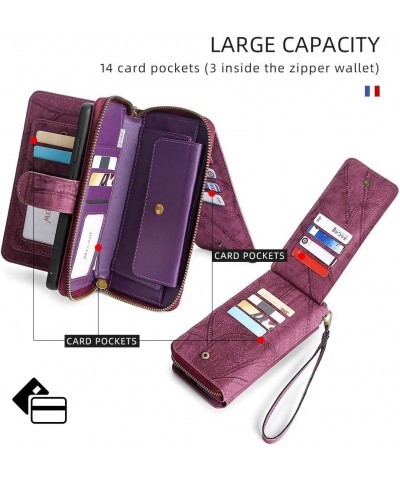 for Google Pixel6 Magnetic flip Phone case, Zipper Bag with Multiple Card Slots Phone case Wine red (Color : Gray, Size : Pix...