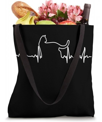 funny Pet Owner Cat heartbeat cats lover cute kitten humor Tote Bag $9.86 Totes