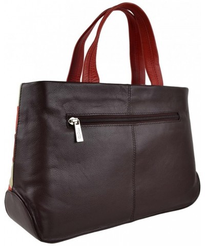 Women'S Leather Leather Grab Bag Brown Multi $56.64 Shoulder Bags