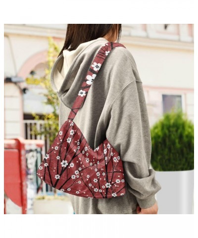 Spring Women Boho Handbag White Cute Flower Underarm Bag Tote Bag Shoulder Bag Crossbody Bag Fluffy Cell Phone Purse Lady Tra...