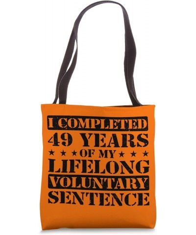 49th Wedding Anniversary Funny Prison Inmate Husband Wife Tote Bag $14.16 Totes