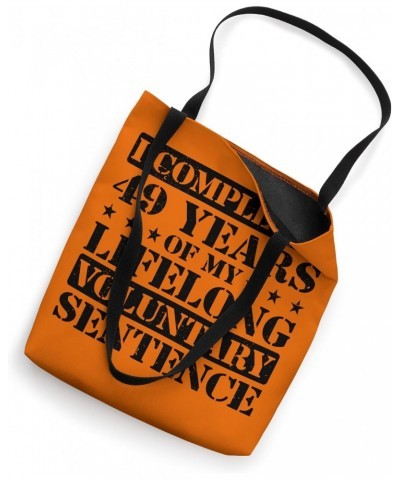 49th Wedding Anniversary Funny Prison Inmate Husband Wife Tote Bag $14.16 Totes