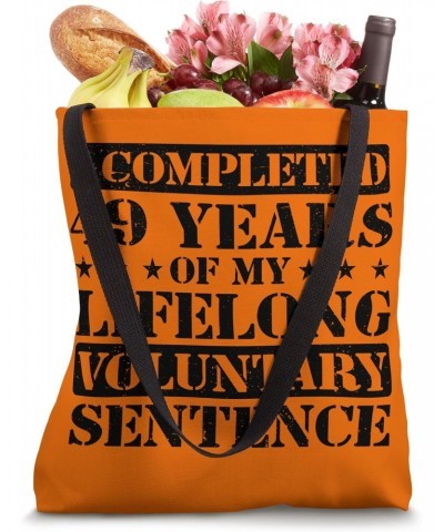 49th Wedding Anniversary Funny Prison Inmate Husband Wife Tote Bag $14.16 Totes