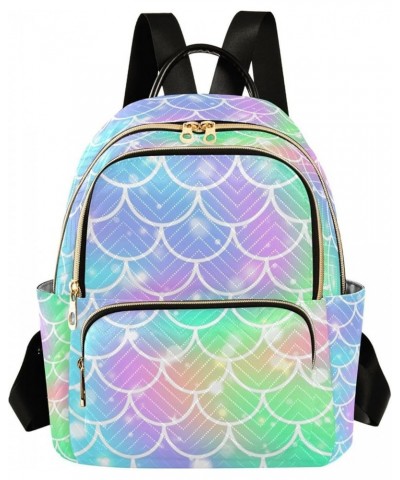 Small Backpack for Women Travel Bag Rainbow Mermaid Scale Daypack Purse Fashion Shoulder Bag Rucksack Small A309 $11.18 Backp...