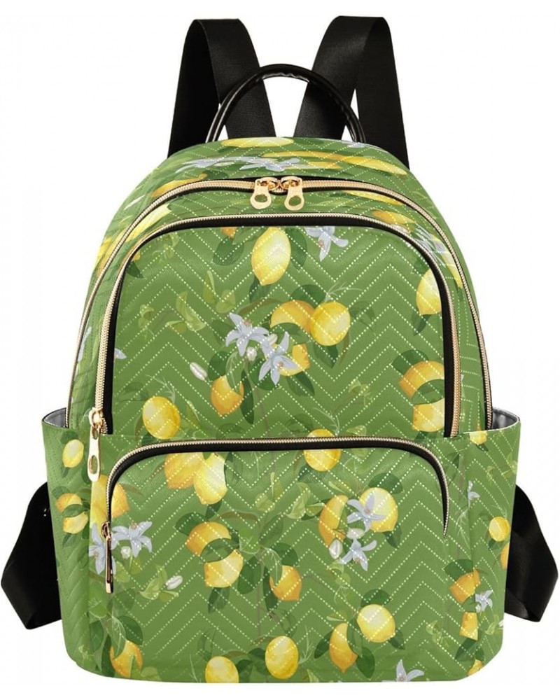 Lemon Branch Fruits Flower Women Backpack Purse Ladies Fashion Shoulder Bag Daypack Travel Bag 10L Medium $18.19 Backpacks