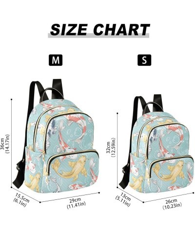 Koi and Bubbles Women Backpack Purse Shoulder Bag Color Medium $17.81 Backpacks