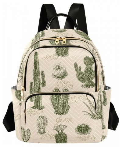 Vintage Cactuses Women's Backpack Purse Causal Daypack Work Travel College Business Trip Bag Shoulder Bag Medium $17.63 Backp...