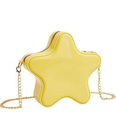 Women's Mini Star Tote Bag, Women's Cute PU Leather Hobo Bag Chic Star Crossbody Yellow $8.40 Totes