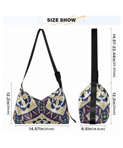 Hobo Handbag Crossbody Bohemian Vintage Pattern Trendy PU Leather Shoulder Bags Purses Large Casual Sling Tote Bag Messenger ...