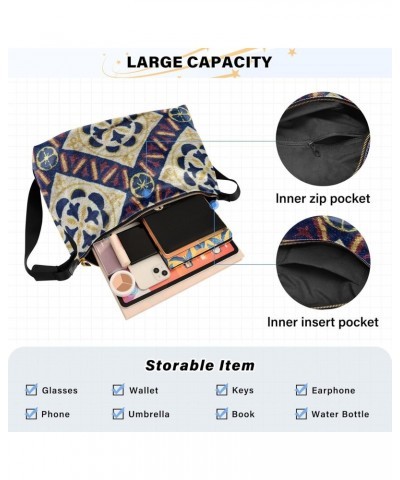 Hobo Handbag Crossbody Bohemian Vintage Pattern Trendy PU Leather Shoulder Bags Purses Large Casual Sling Tote Bag Messenger ...