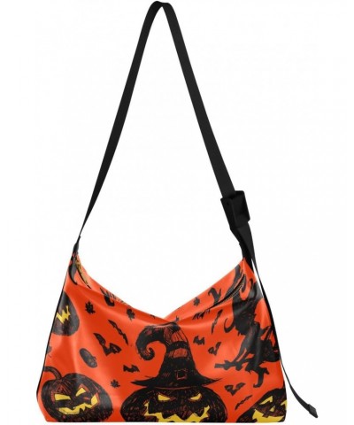 Halloween Pumpkin Tote Bag for Women Large Hobo Bags Crossbody Bag Womens Handbags with Adjustable Strap for Travel Girl $14....