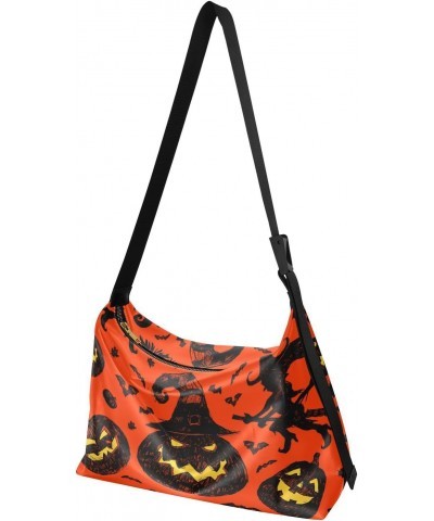 Halloween Pumpkin Tote Bag for Women Large Hobo Bags Crossbody Bag Womens Handbags with Adjustable Strap for Travel Girl $14....