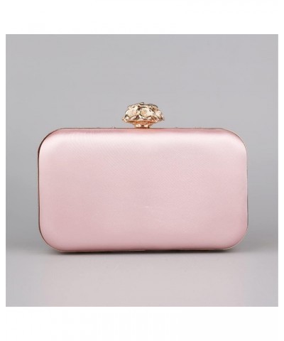 Wedding Party Rhinestone shoulder bag rose clasp crystal clutch cute pink Purses for lady's Evening Handbags $19.96 Evening Bags