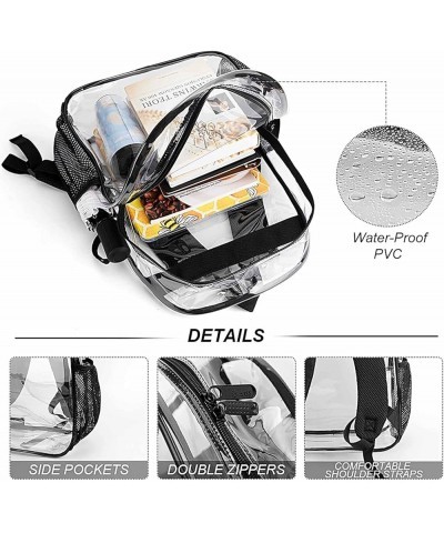 Clear Backpack Heavy Duty PVC Transparent Backpack Compatible with Rooster Cock Chicken Bird Floral for Sports, Work, Securit...