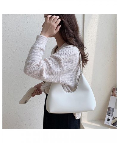 Shoulder Bags for Women Retro Vegan Leather Tote Clutch Purses Hobo Handbags White $10.12 Shoulder Bags