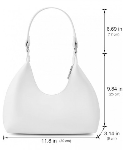 Shoulder Bags for Women Retro Vegan Leather Tote Clutch Purses Hobo Handbags White $10.12 Shoulder Bags