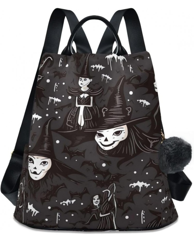 Witch Halloween Womens Backpack Purse Travel Backpack Anti Theft Shoulder Bag Satchel Bags for Ladies Work Travel Women $14.9...