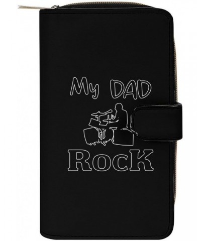 My Dad Rock Purses for Women Zipper Leather Clutch Purse Travel Handbag Card Case Wallet $22.39 Wallets