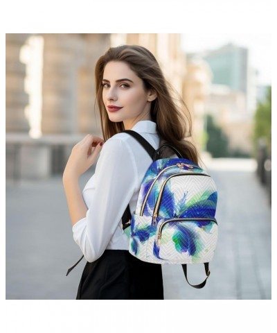 Small Backpack for Women Travel Bag Abstract Blue Butterfly Daypack Purse Fashion Shoulder Bag Rucksack Medium B730 $13.00 Ba...