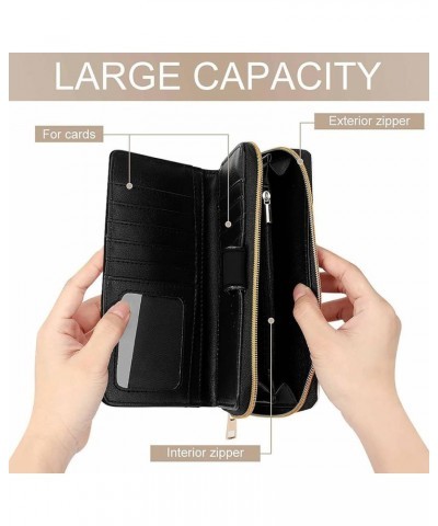 My Dad Rock Purses for Women Zipper Leather Clutch Purse Travel Handbag Card Case Wallet $22.39 Wallets