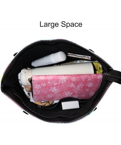 Women's Handbag,PU Leather Large Capacity Work Bag,Travel Single Shoulder Bag Cute Fruits $23.45 Shoulder Bags