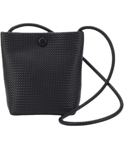 Crossbody Bag for Women Wovean Leather Small Messenger Bag for Teens Girls Black $22.24 Totes