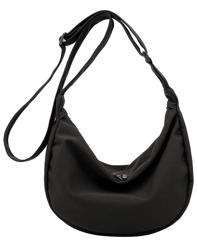 Hobo Bags for Women Casual Water Resistant Crossbody Purse Everyday Shoulder Handbag Lightweight Crescent Satchel Black $22.6...