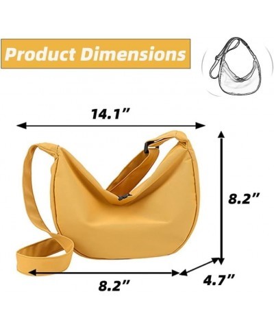 Hobo Bags for Women Casual Water Resistant Crossbody Purse Everyday Shoulder Handbag Lightweight Crescent Satchel Black $22.6...