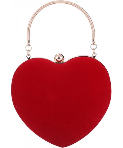 Luxury Party Clutch Purse Cute Heart Shaped Women Handbag Evening Bags Cute Clutch Wallets for Women (Black, One Size) Red On...