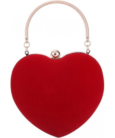 Luxury Party Clutch Purse Cute Heart Shaped Women Handbag Evening Bags Cute Clutch Wallets for Women (Black, One Size) Red On...