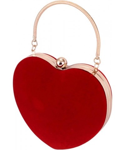 Luxury Party Clutch Purse Cute Heart Shaped Women Handbag Evening Bags Cute Clutch Wallets for Women (Black, One Size) Red On...