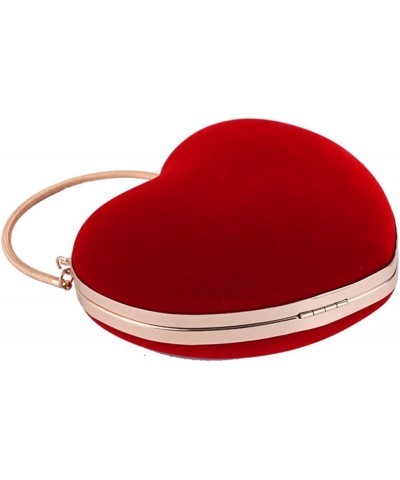 Luxury Party Clutch Purse Cute Heart Shaped Women Handbag Evening Bags Cute Clutch Wallets for Women (Black, One Size) Red On...