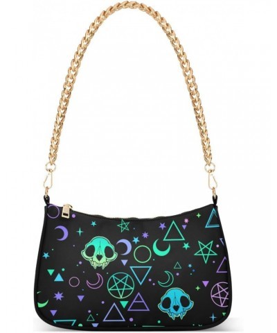 Satrry Satrs Skull Galaxy Shoulder Bag Purse for Women Tote Handbag with Zipper Closure $12.71 Totes