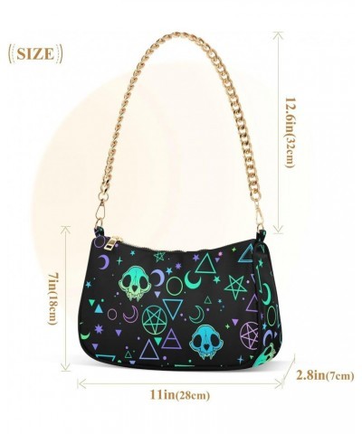 Satrry Satrs Skull Galaxy Shoulder Bag Purse for Women Tote Handbag with Zipper Closure $12.71 Totes