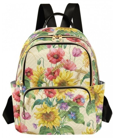 Sunflower Flowers Fashion Backpack Purse for Women Multipurpose Casual Daypack with Multi Pockets & Secured Zipper Anti-Theft...