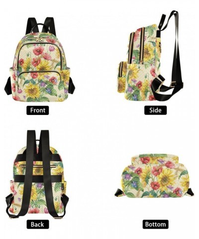 Sunflower Flowers Fashion Backpack Purse for Women Multipurpose Casual Daypack with Multi Pockets & Secured Zipper Anti-Theft...