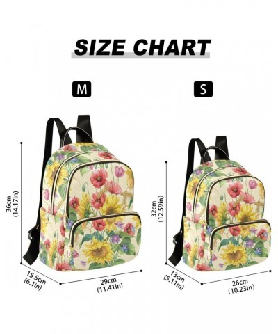 Sunflower Flowers Fashion Backpack Purse for Women Multipurpose Casual Daypack with Multi Pockets & Secured Zipper Anti-Theft...