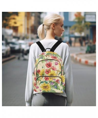 Sunflower Flowers Fashion Backpack Purse for Women Multipurpose Casual Daypack with Multi Pockets & Secured Zipper Anti-Theft...