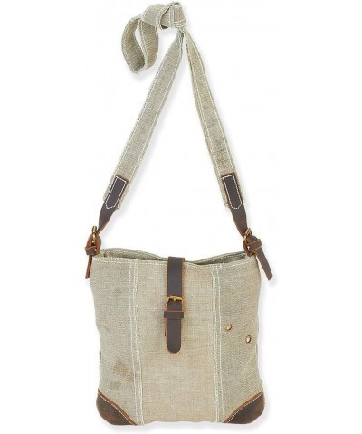 JOBEN Small Khaki Upcycled Tent Crossbody Bag $11.18 Crossbody Bags